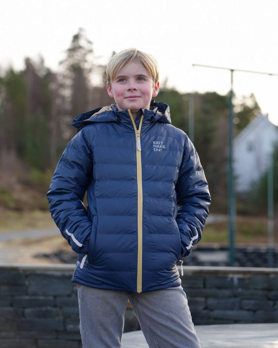 Kattnakken Regnboblejakke Dis Jr Marine (9-10 år)
