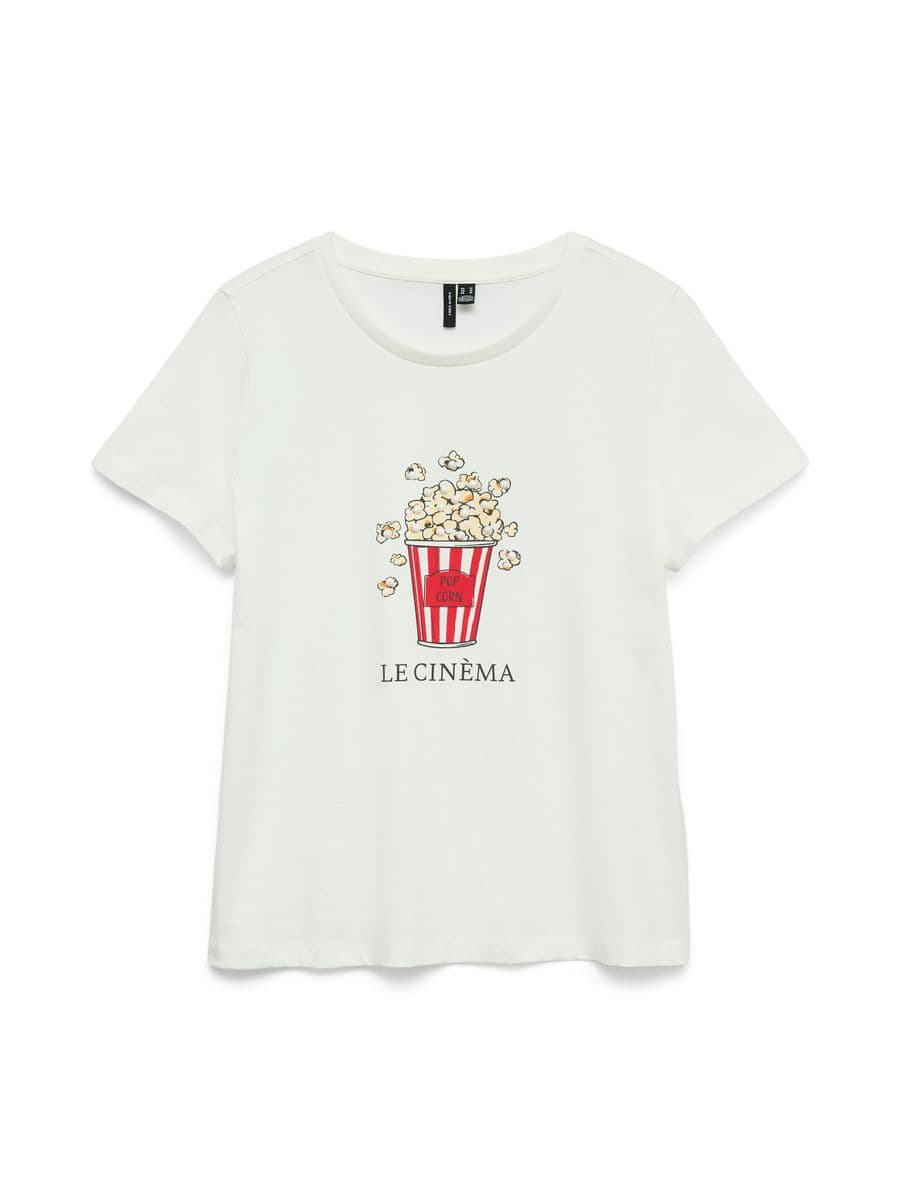 Vero Moda Girl Clara Francis T-skjorte kort erme hvit (134/140)