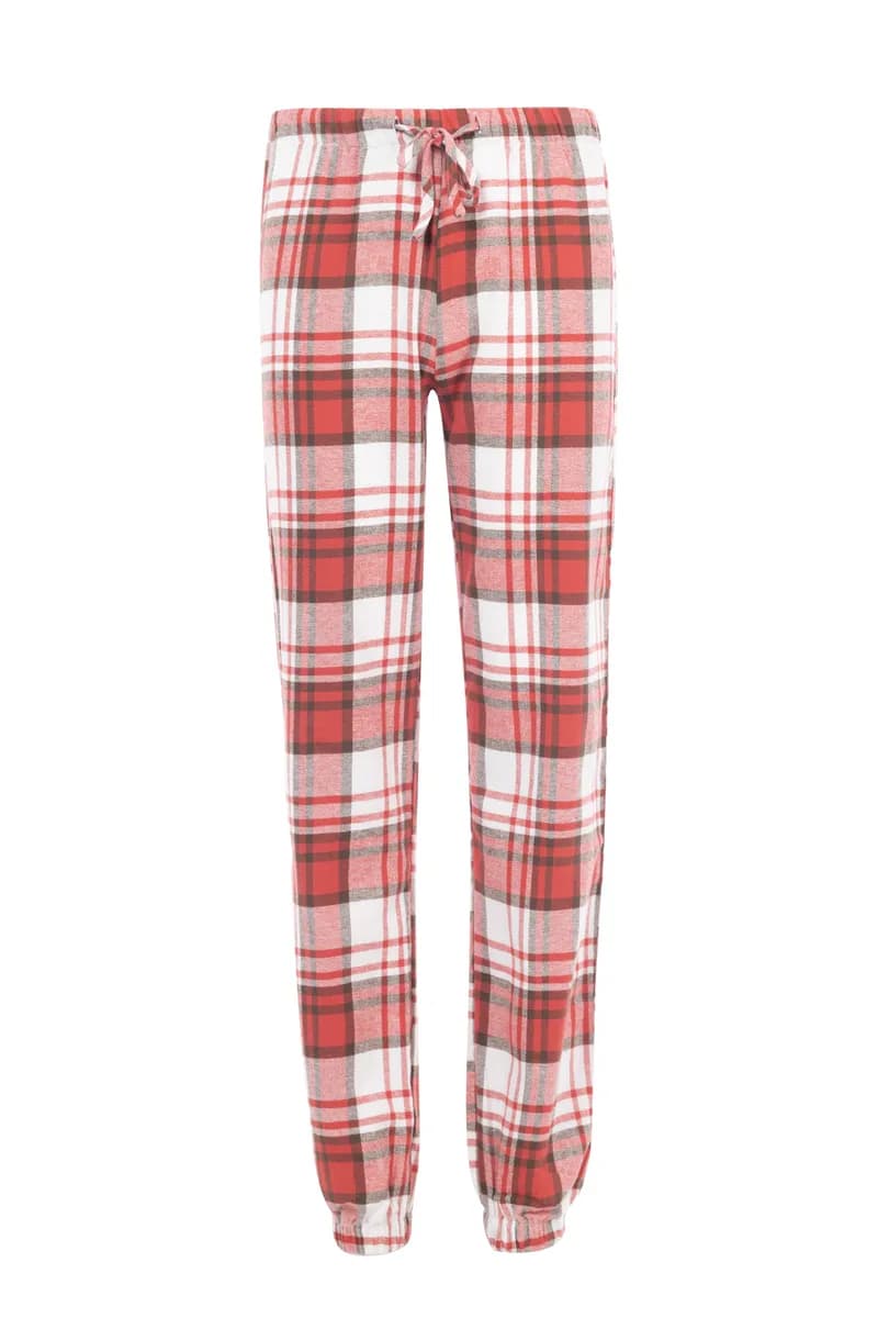 Salto Comfy Flanell Bukse Rød Rutet (164 /14 år)