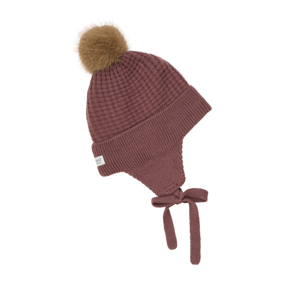 En Fant En Fant Baby Lue Med Fuskepels Rose Taupe