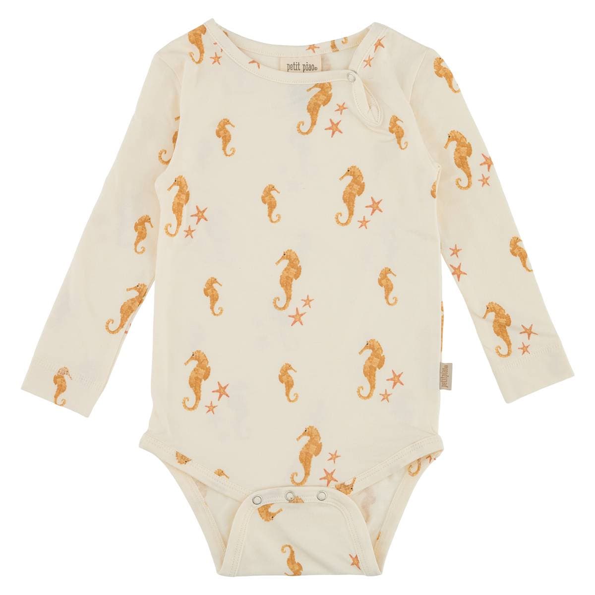 Petit Piao Body L/S Printed Seahorse (68 / 6 mnd)