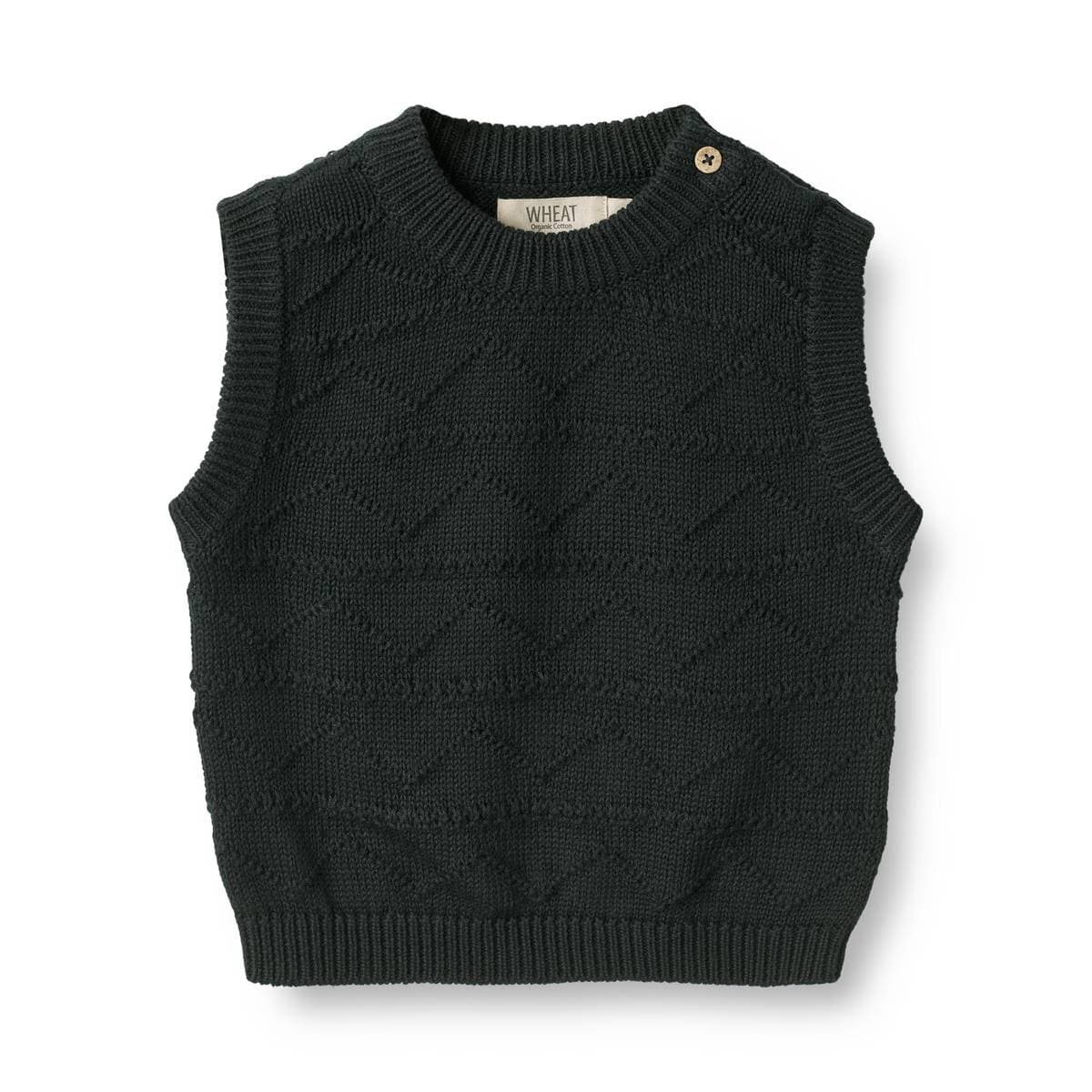Wheat Knit Vest Bobby Navy Baby (80 / 1 år)