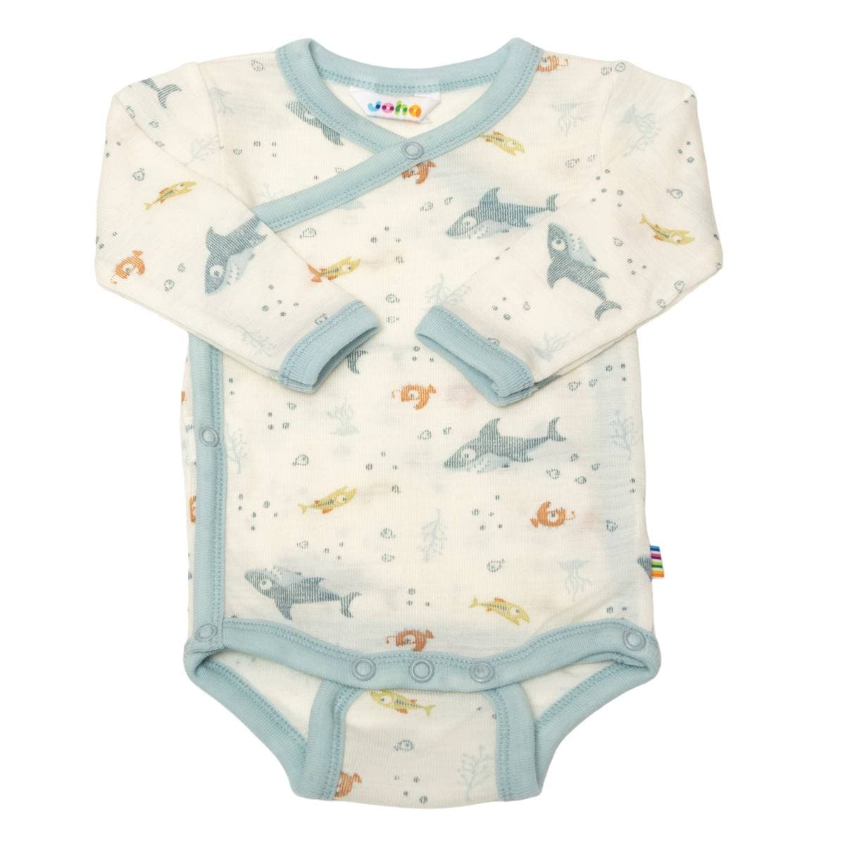 Joha Joha Sea Omslagsbody Ull Blue (40 1-2 mnd)