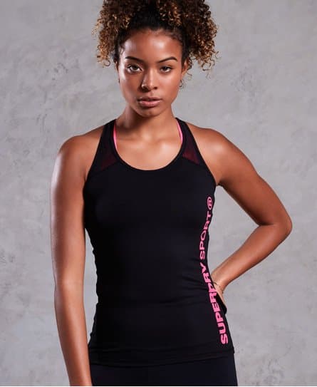Superdry Superdry Tettsittende Core-singlet med meshpaneler