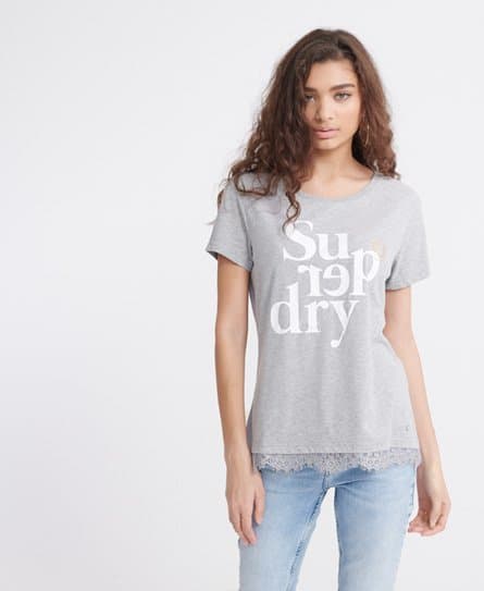 Superdry Superdry Tilly Lace Graphic-T-skjorte