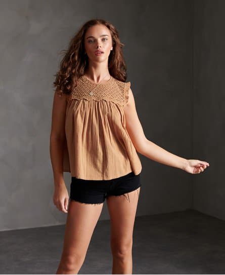 Superdry Superdry Ellison Textured-singlet med blonder