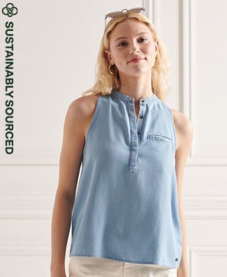 Superdry Superdry Ermeløs skjorte i tencel