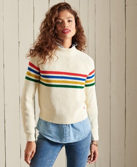 Superdry Superdry Stripete Whitaker-genser med rund hals