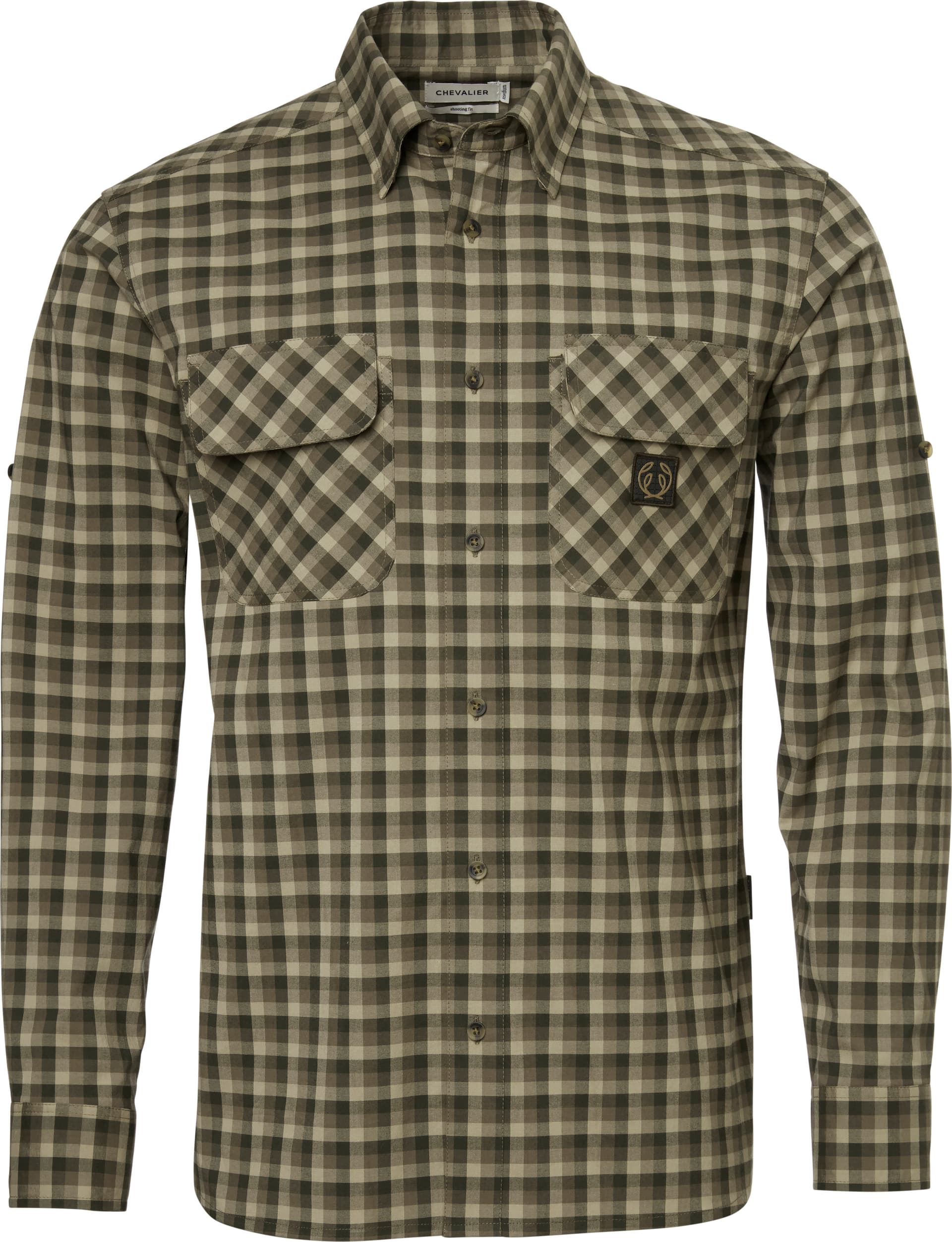 Chevalier Chevalier Men's Creek Shooting Fit Coolmax Shirt Mink Brown Checked