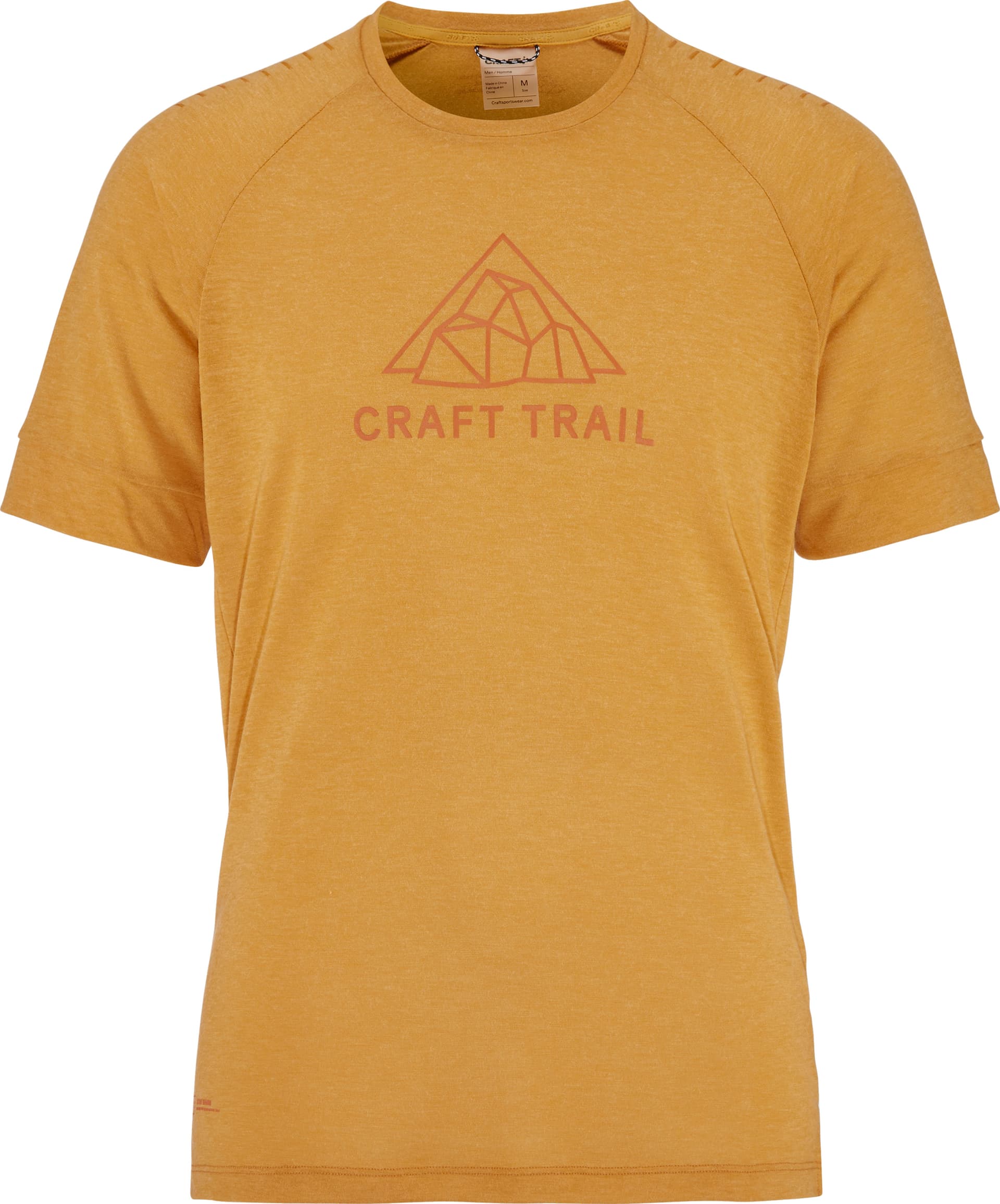 Craft Men's Advance Trail Wool Short Sleeve Tee Turmeric Melange