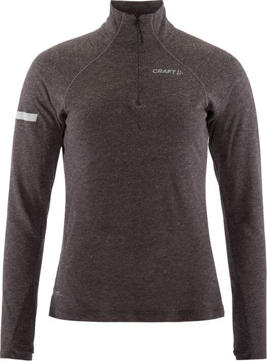 Craft Women's Advance Subz Wool Longsleeve Tee 3 Dark Plum Melange