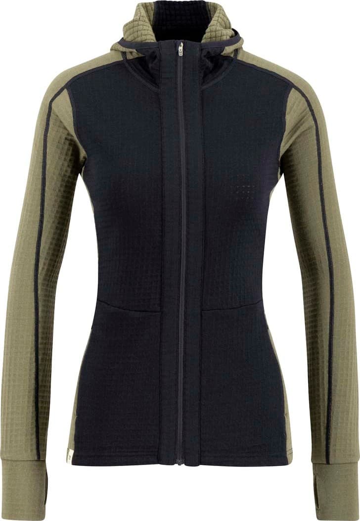 Ulvang Ulvang Women's Peak Field Hooded Full Zip Midlayer Bungee Grey/Navy Blue