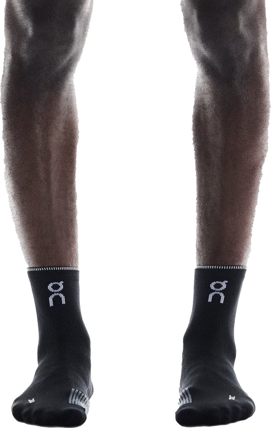 On On Unisex Performance Run Sock Mid Black/Eclipse