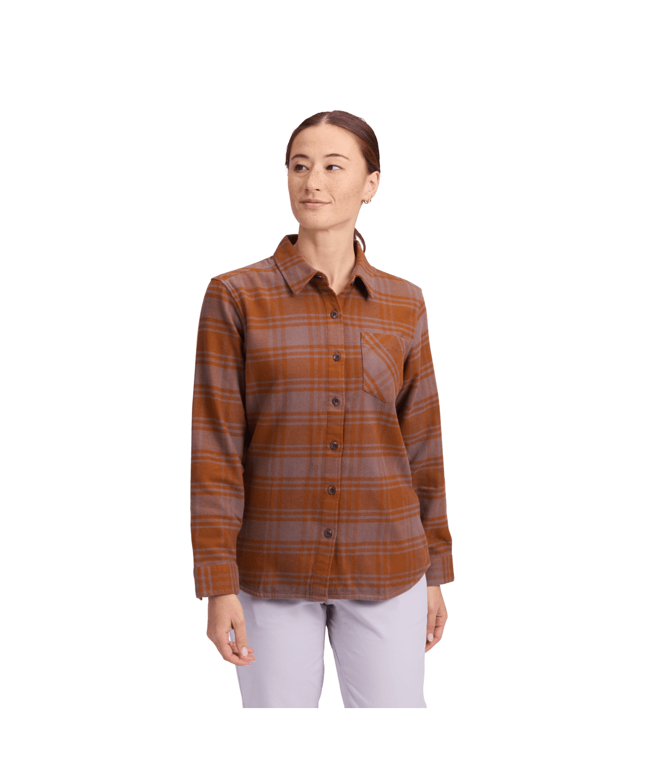 Black Diamond Women's Project Flannel Shirt Dark Mauve-clay