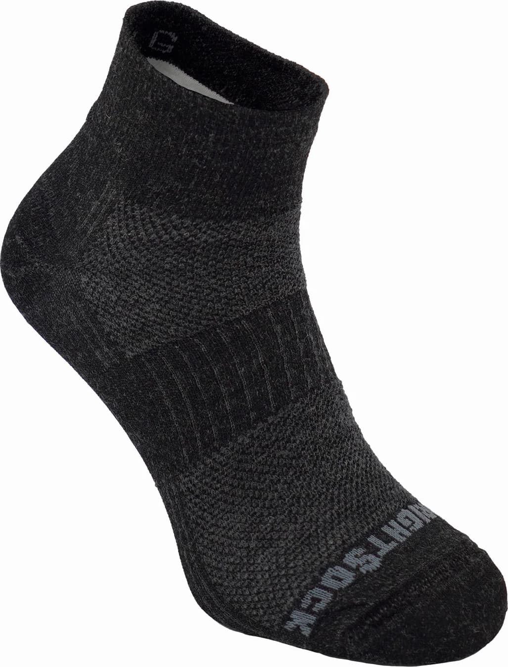 Wrightsock Wrightsock Merino Coolmesh II Quater Anti Blister System Grey/Black