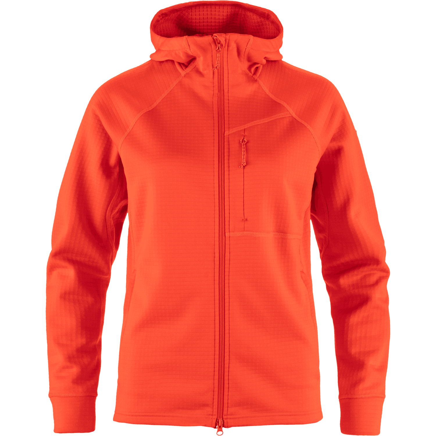 Fjällräven Fjällräven Women's Abisko Grid Fleece Hoodie Flame Orange