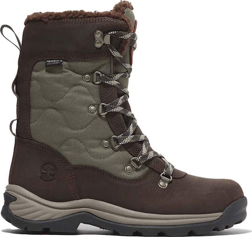 Timberland Timberland Women's Chocorua Tall Lace-Up Waterproof Snow Boot Dark Brown Full Grain