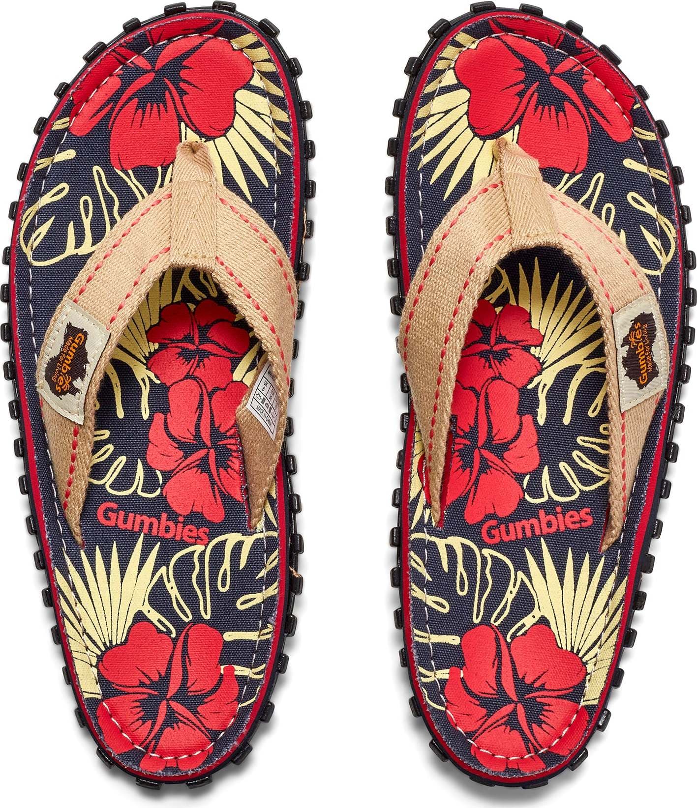 Gumbies Gumbies Unisex Islander Denim Hibiscus