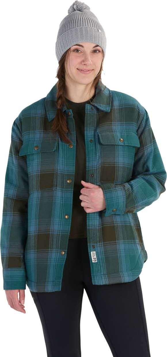 Marmot Women's Ridgefield Sherpa Flannel Shirt Jacket Dark Jungle