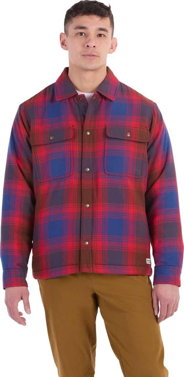 Marmot Marmot Men's Ridgefield Sherpa Flannel Shirt Jacket Team Red