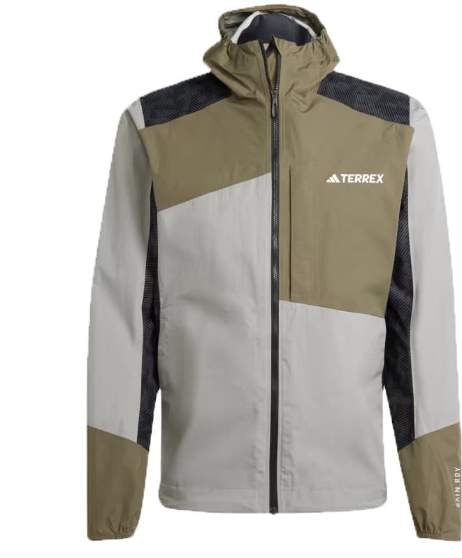 Adidas Men's Terrex Xperior Hybrid RAIN.DRY Jacka Charcoal Solid Grey/Olive Strata/Carbon