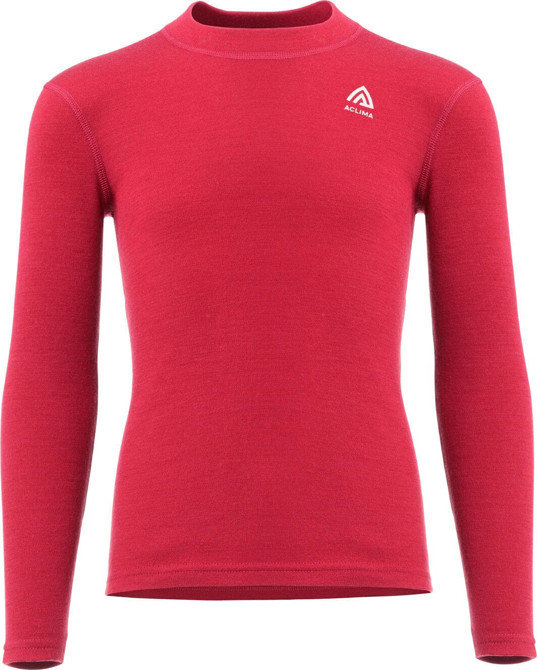 aclima Aclima Warmwool Shirt Crew Neck Children Jester Red/Beige Melange