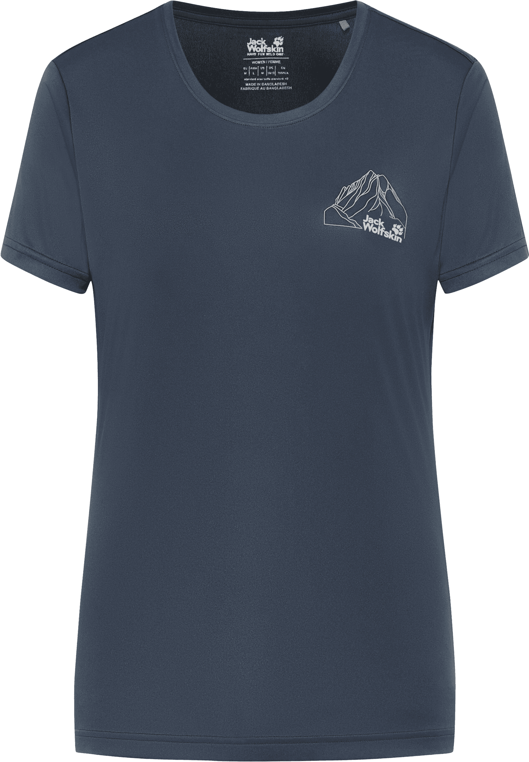 Jack Wolfskin Women's Peak Graphic T New Mountain Midnight Sky