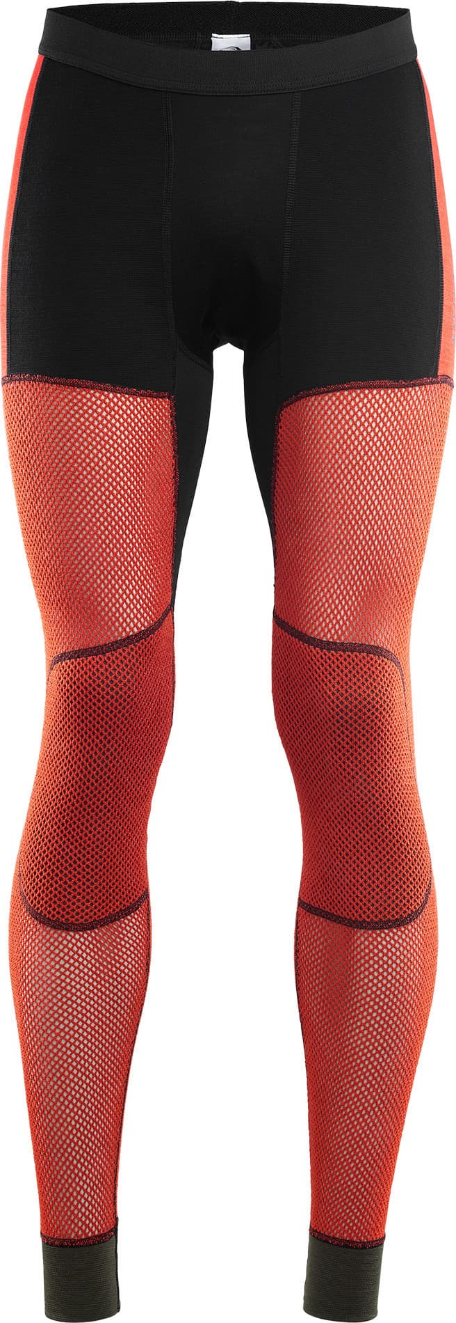 Aclima Aclima Men's WoolNet Hybrid Longs Jet Black/Poinciana/Olive Nigh