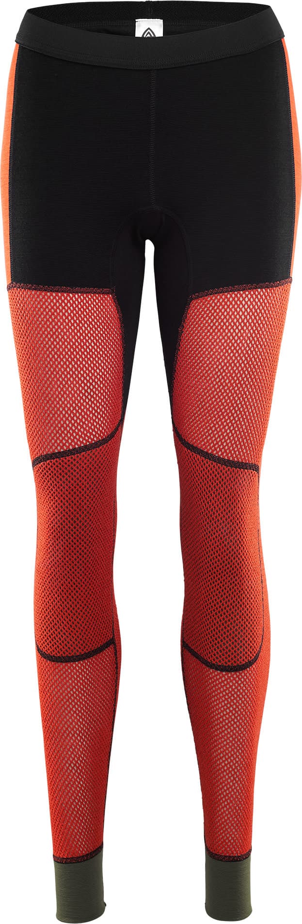 Aclima Aclima Women's WoolNet Hybrid Longs Jet Black/Poinciana/Capulet Olive
