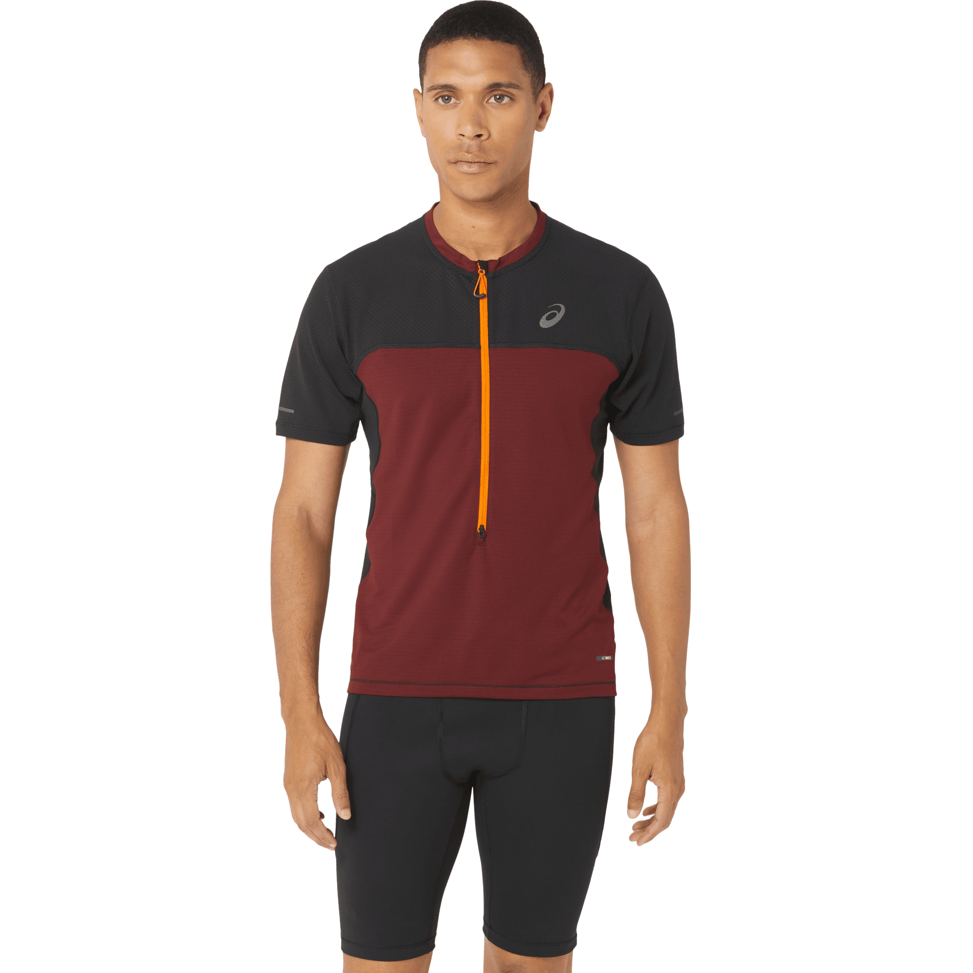 Asics Men's Fujitrail Short Sleeve Top Antique Red/Performance Black