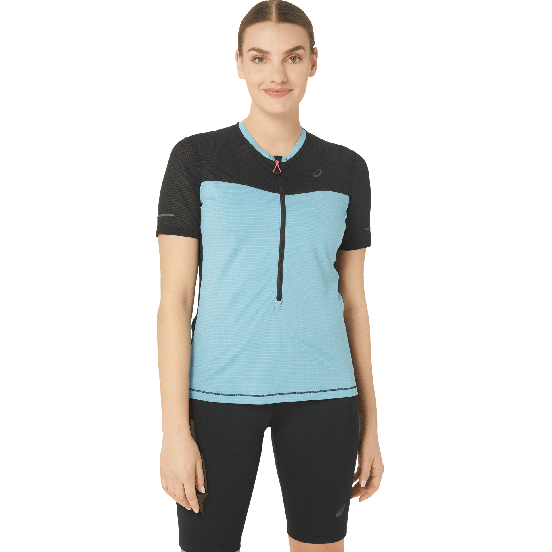 Asics Women's Fujitrail Short Sleeve Top Performance Black/Gris Blue