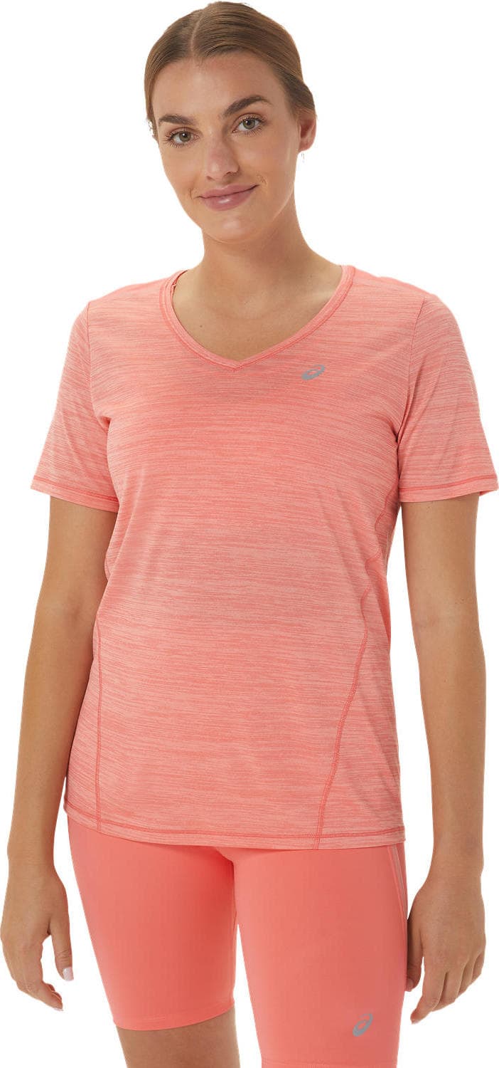 Asics Asics Women's Race V-Neck SS Top Papaya/Guava