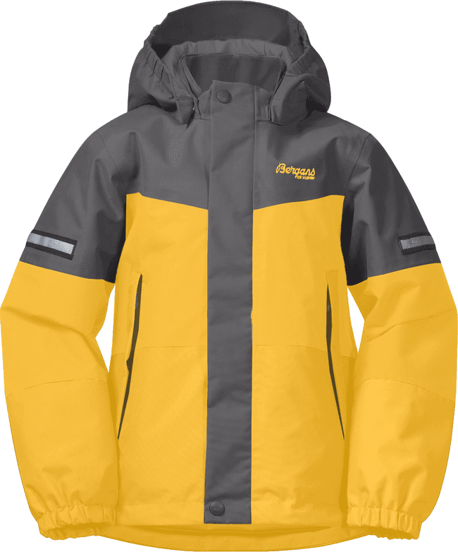 Bergans Kids' Lilletind Insulated Jacket Light Golden Yellow/Solid Dark Grey
