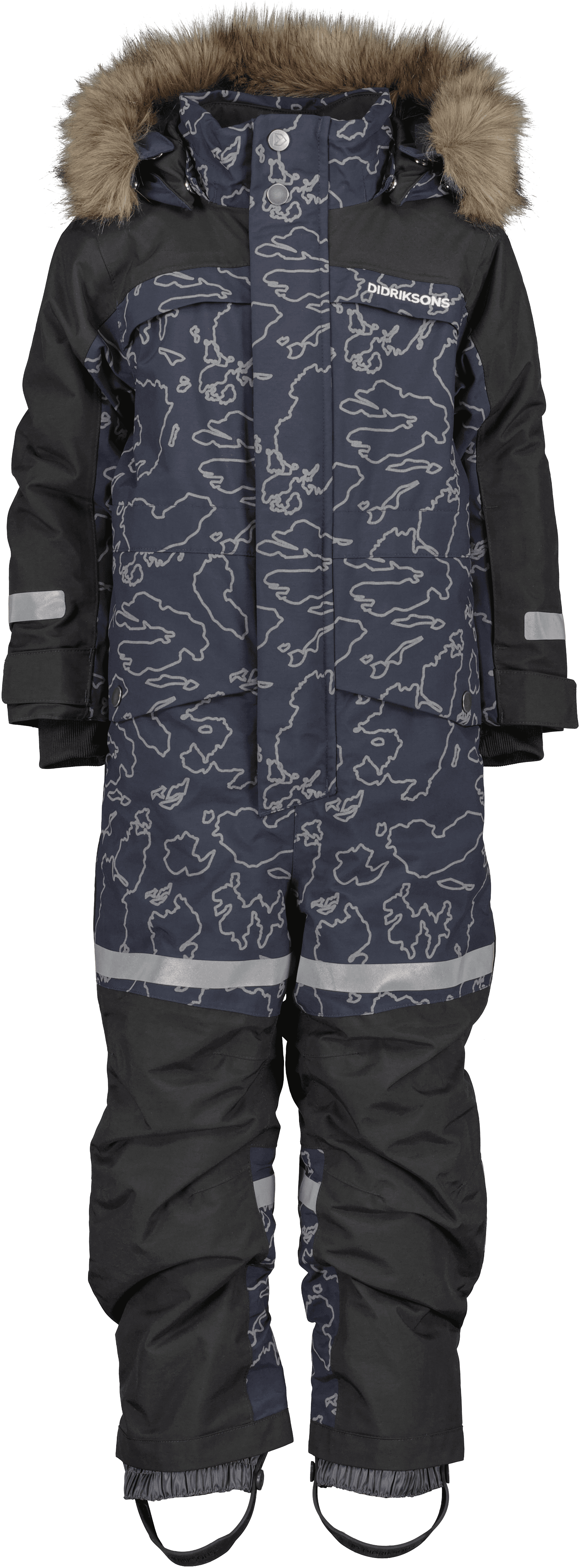 Didriksons Kids' Bjärven Special Edition Coverall Grundsund Reflective Navy