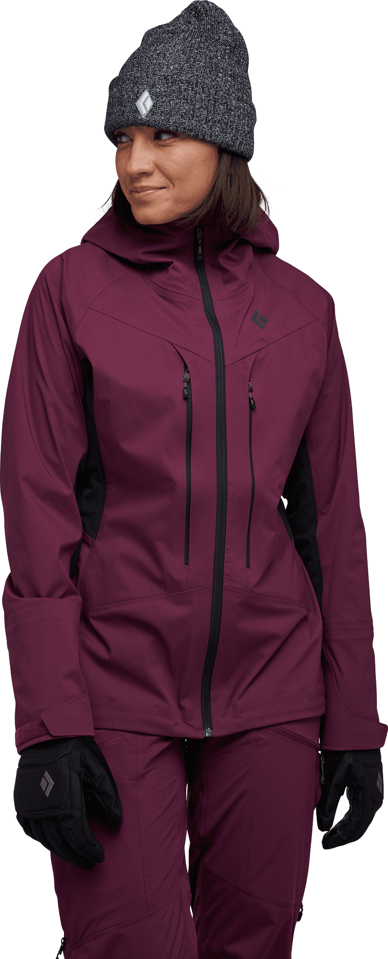 Black Diamond Women's Dawn Patrol Hybrid Shell Jacket Blackberry/Black