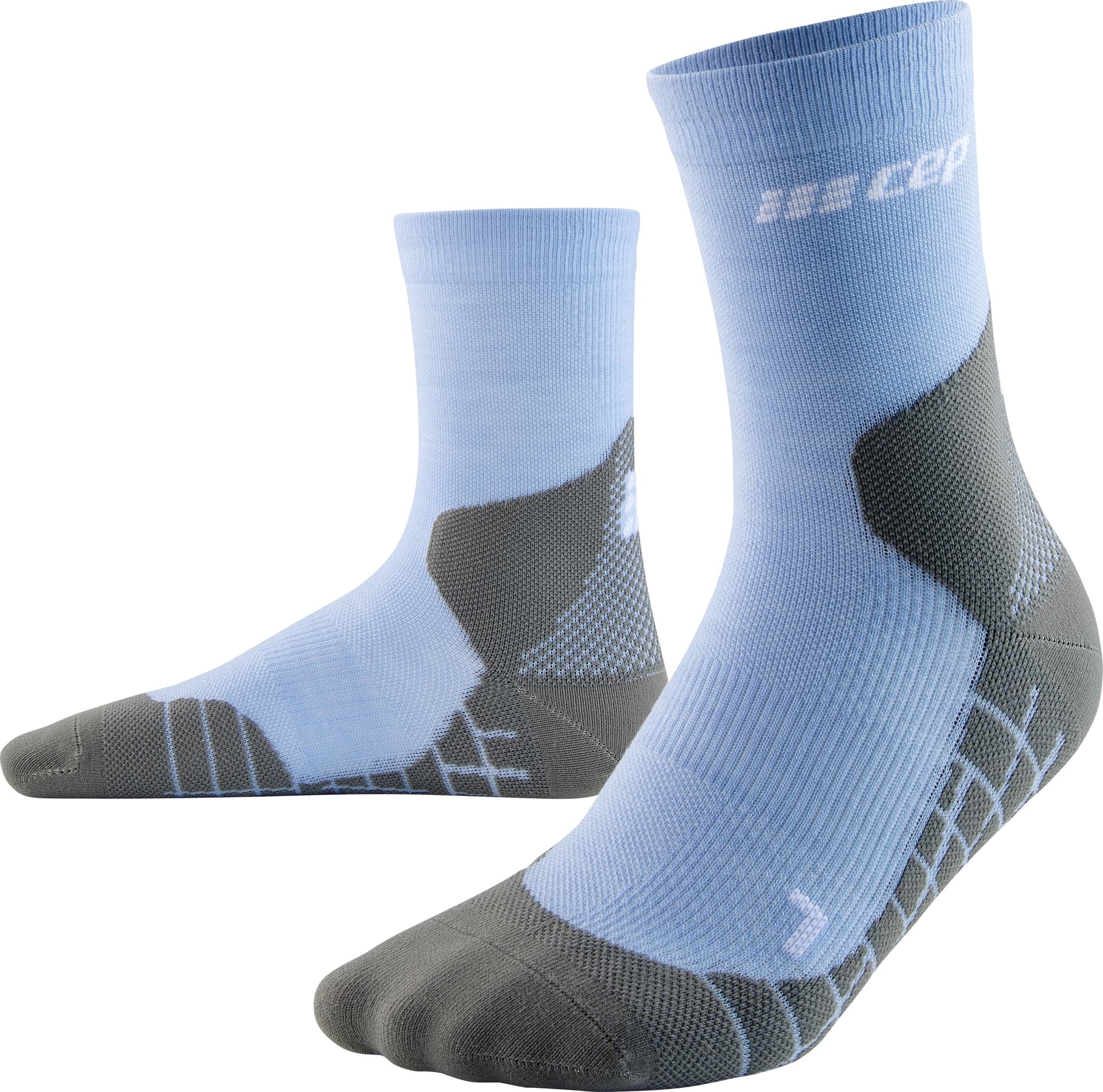 CEP CEP Men's Hiking Light Merino Mid Cut Compression Socks Light Blue