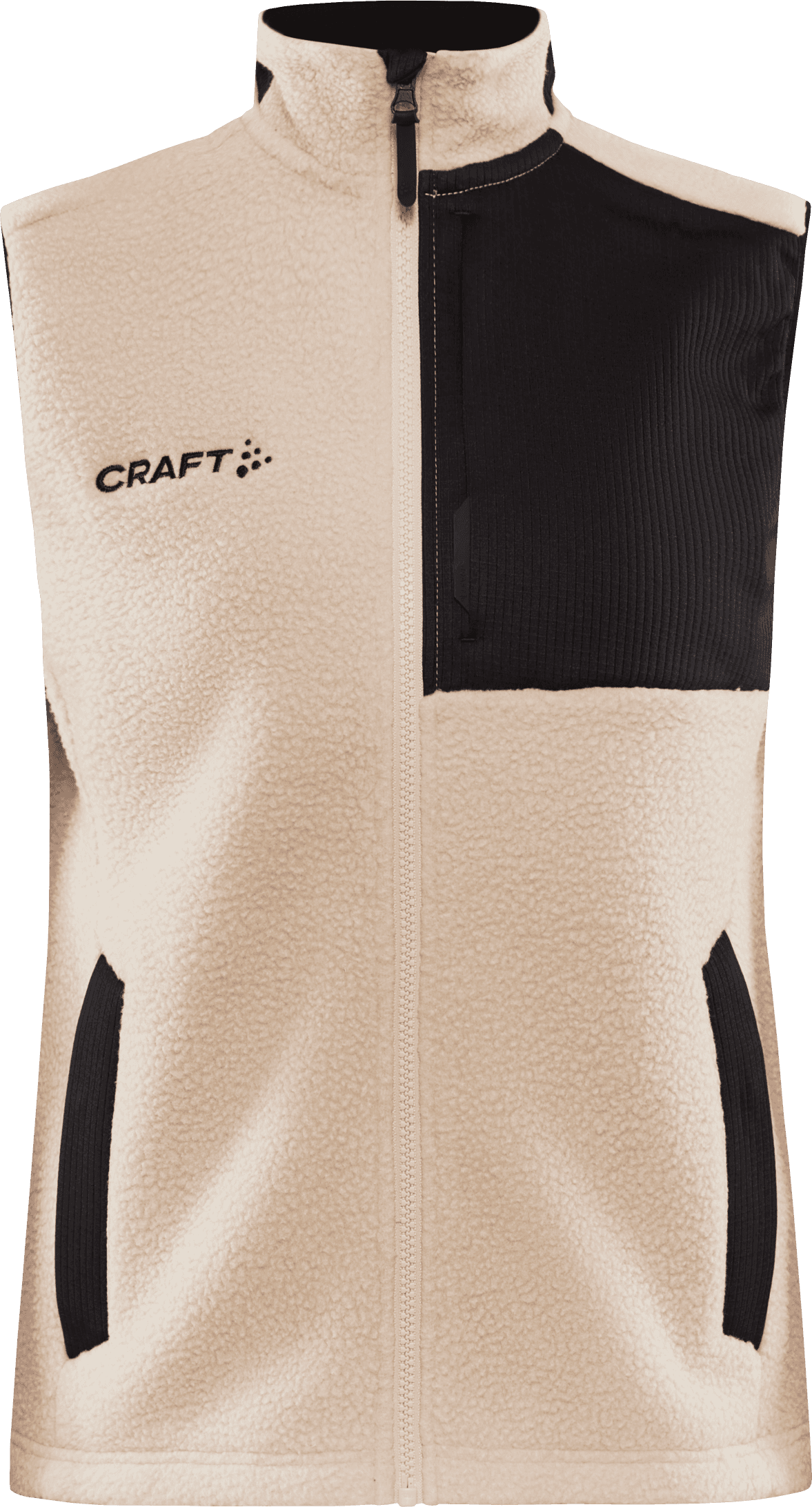 Craft Women's Adv Explore Pile Fleece Vest Ecru/Black