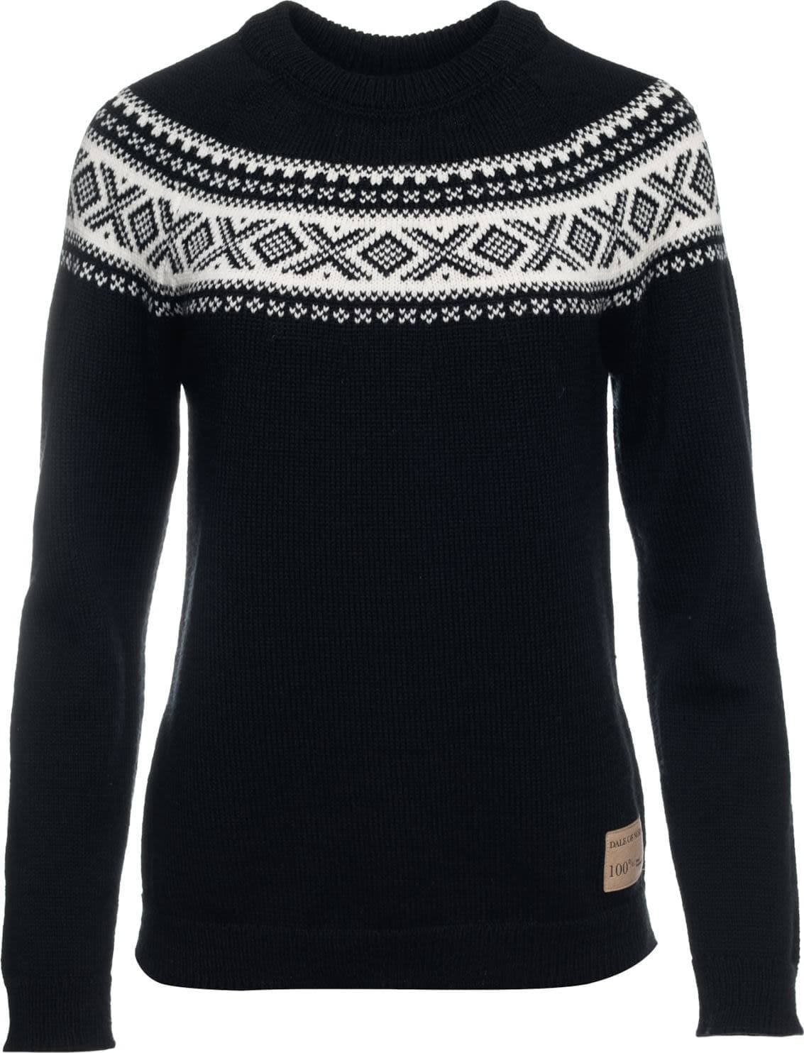 Dale of Norway Dale of Norway Women's Vågsøy Wool Sweater Black Offwhite
