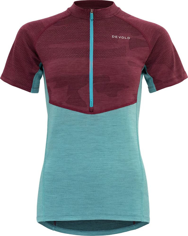 Devold Devold Women's Standal Merino Tee Zip Neck Tropical