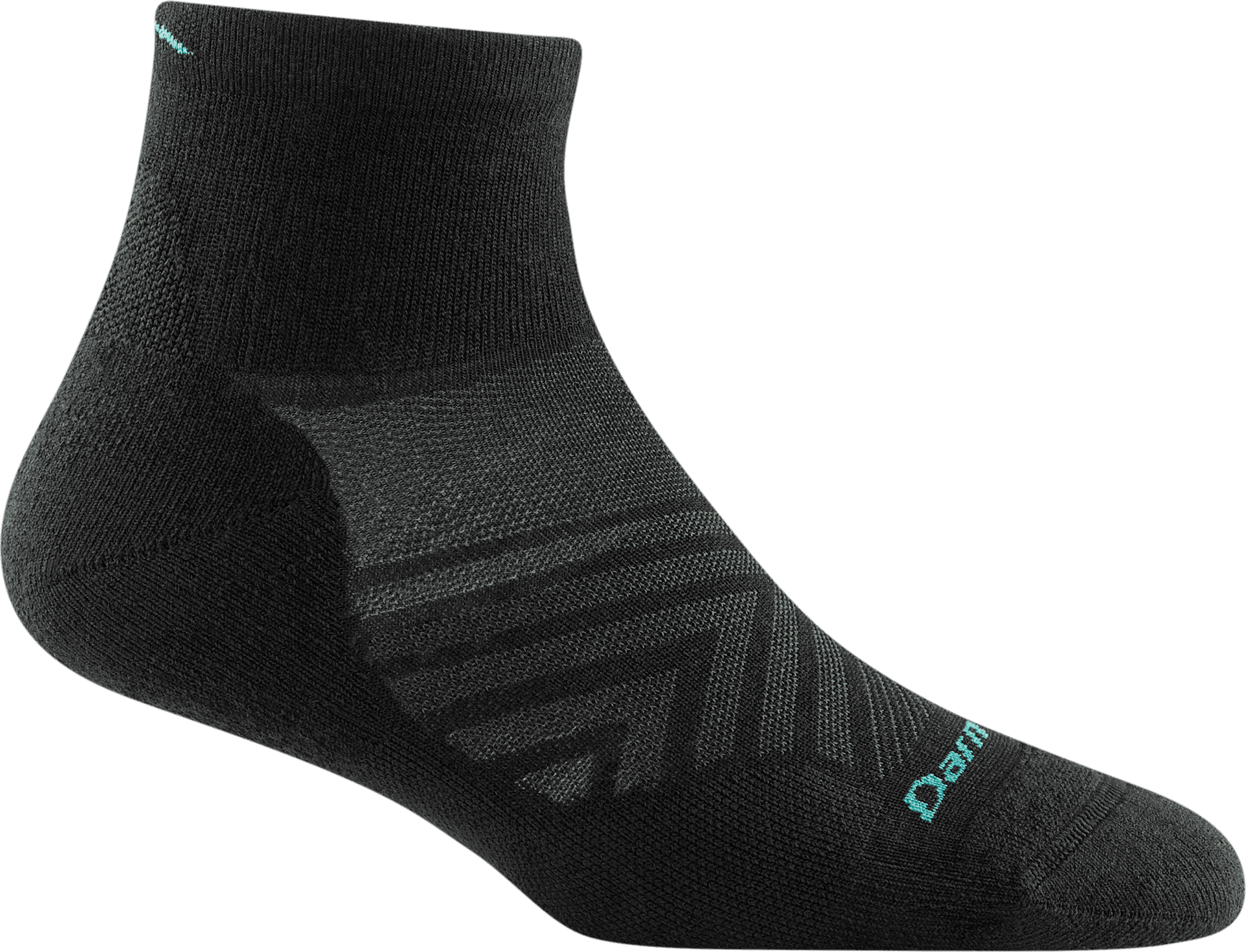 Darn Tough Women's Run 1/4 Ultra-Lightweight Cushion Running Sock Black