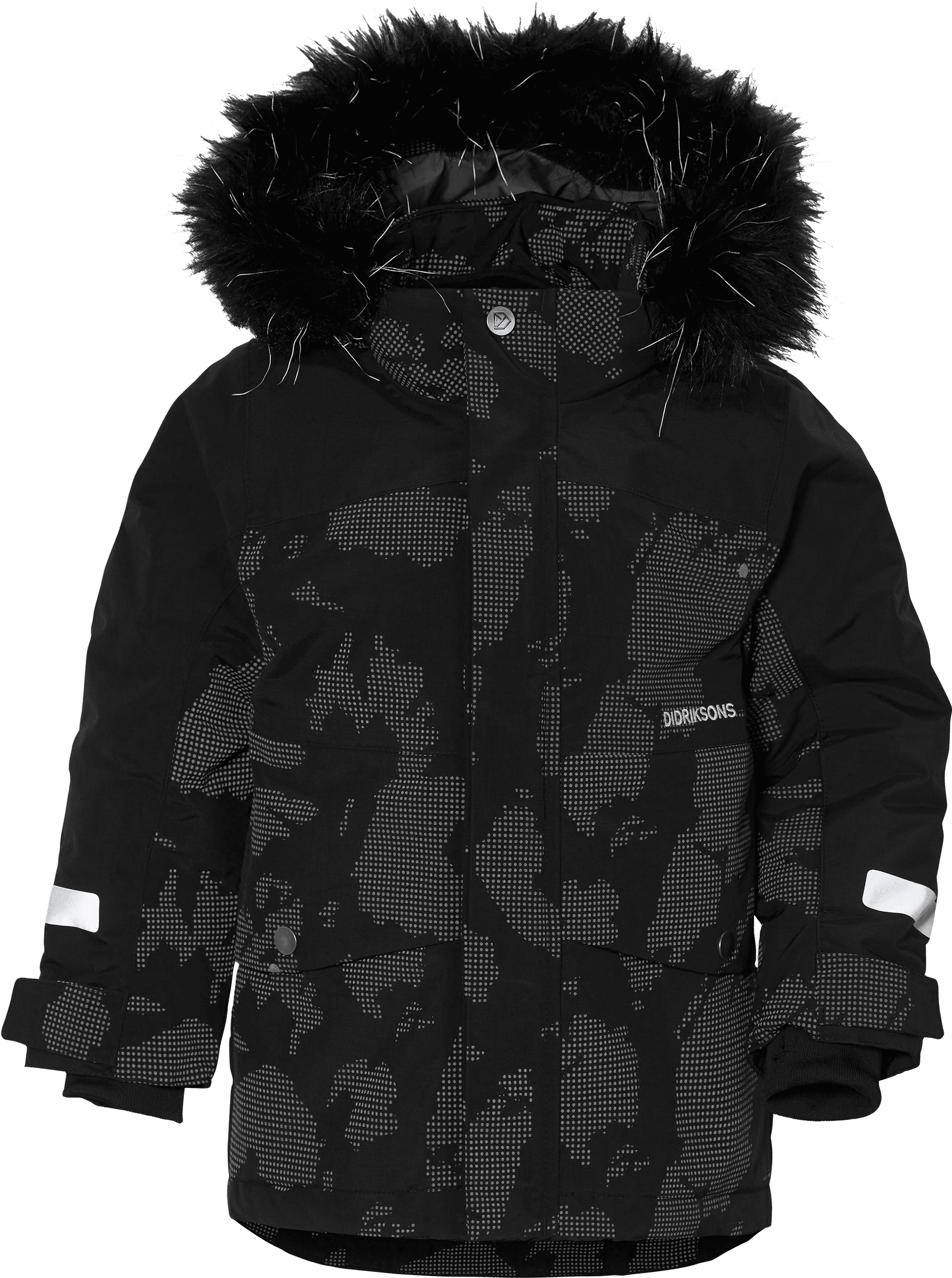 Didriksons Kids' Bjärven Special Edition Parka Island Print Reflex