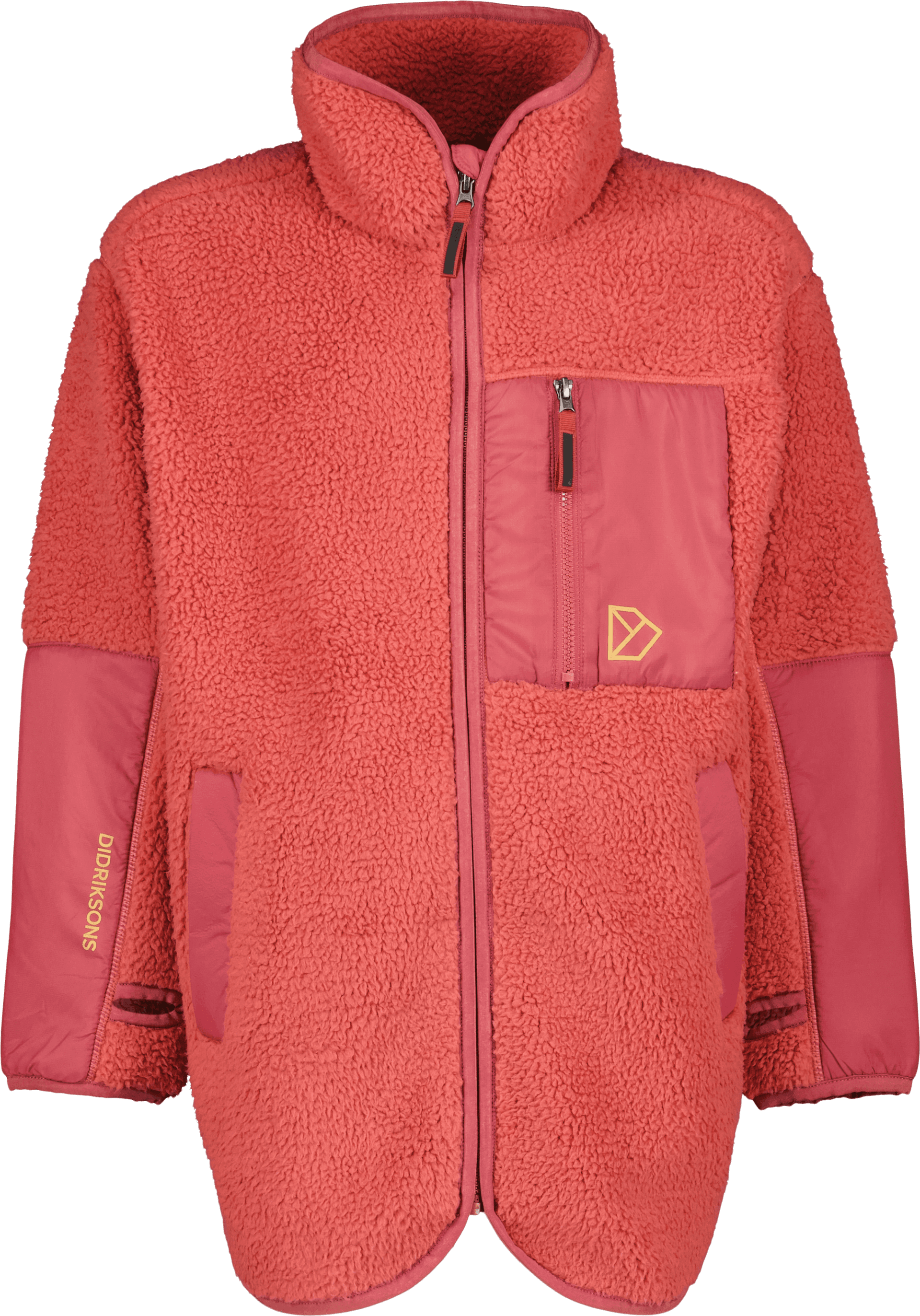 Didriksons Kids' Marmor Full Zip Long Mineral Red