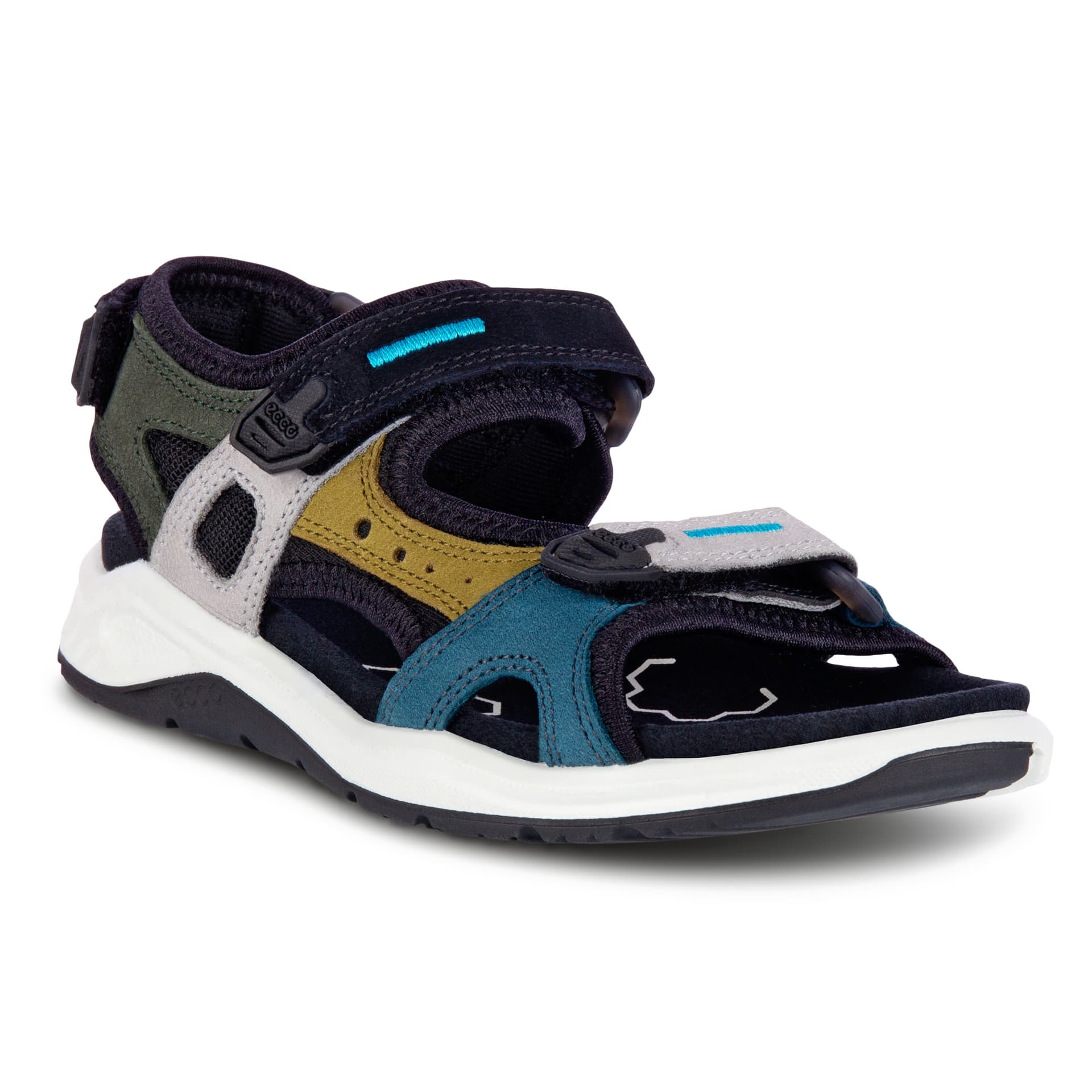 Ecco Ecco Kids' Ecco X-trinsic Flat Sandal Multicolor Fir Green