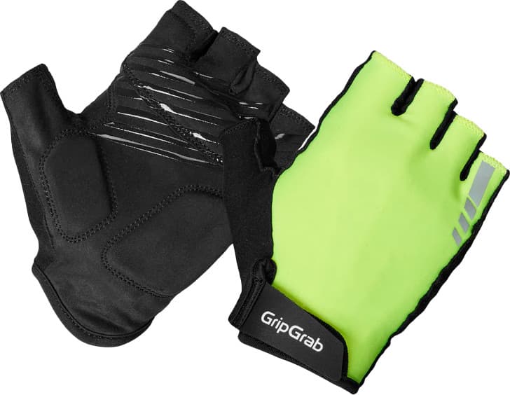 Gripgrab Women's Ride Padded Short Finger Summer Gloves Yellow Hi-vis