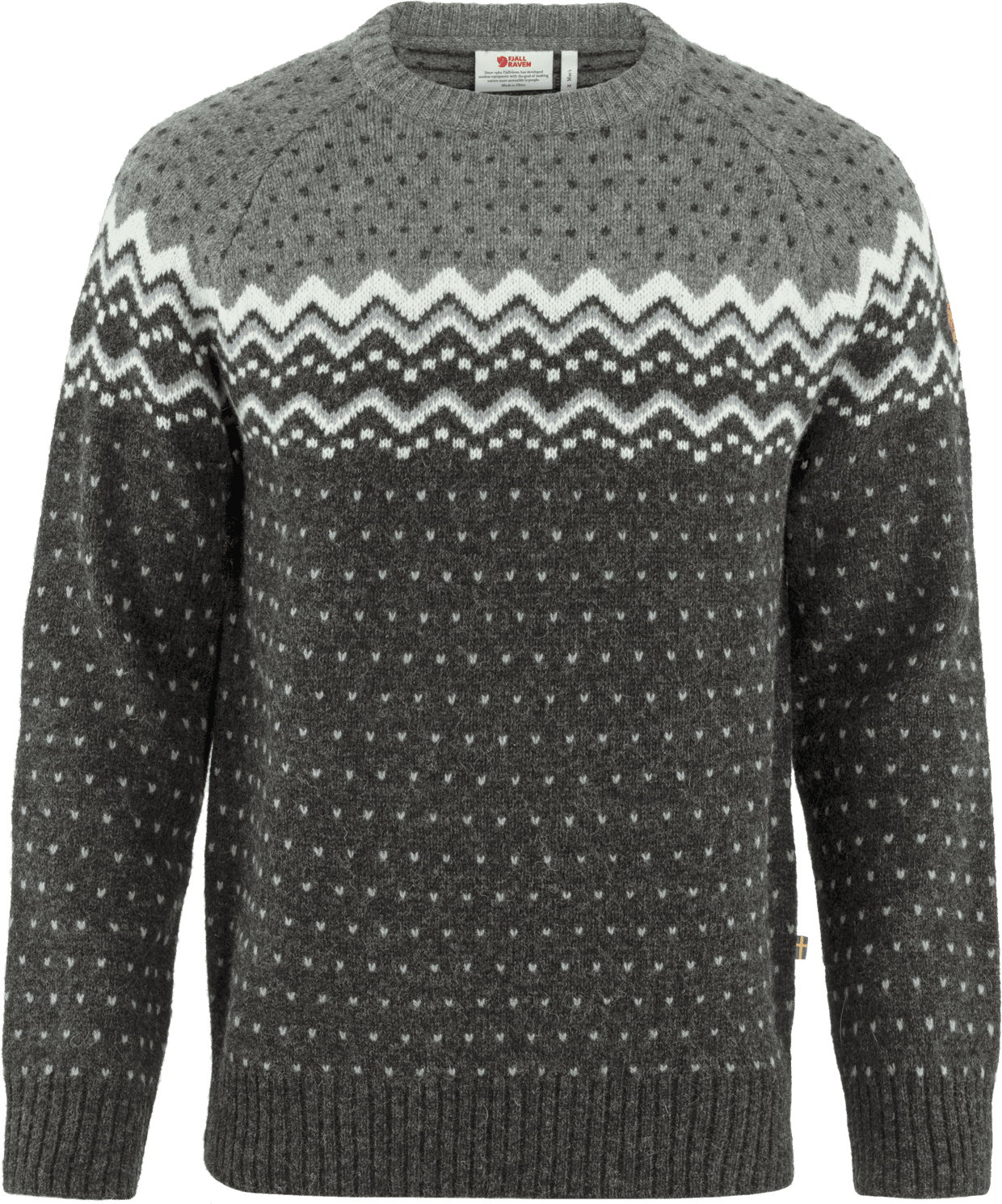 Fjällräven Men's Övik Knit Sweater Dark Grey/Grey