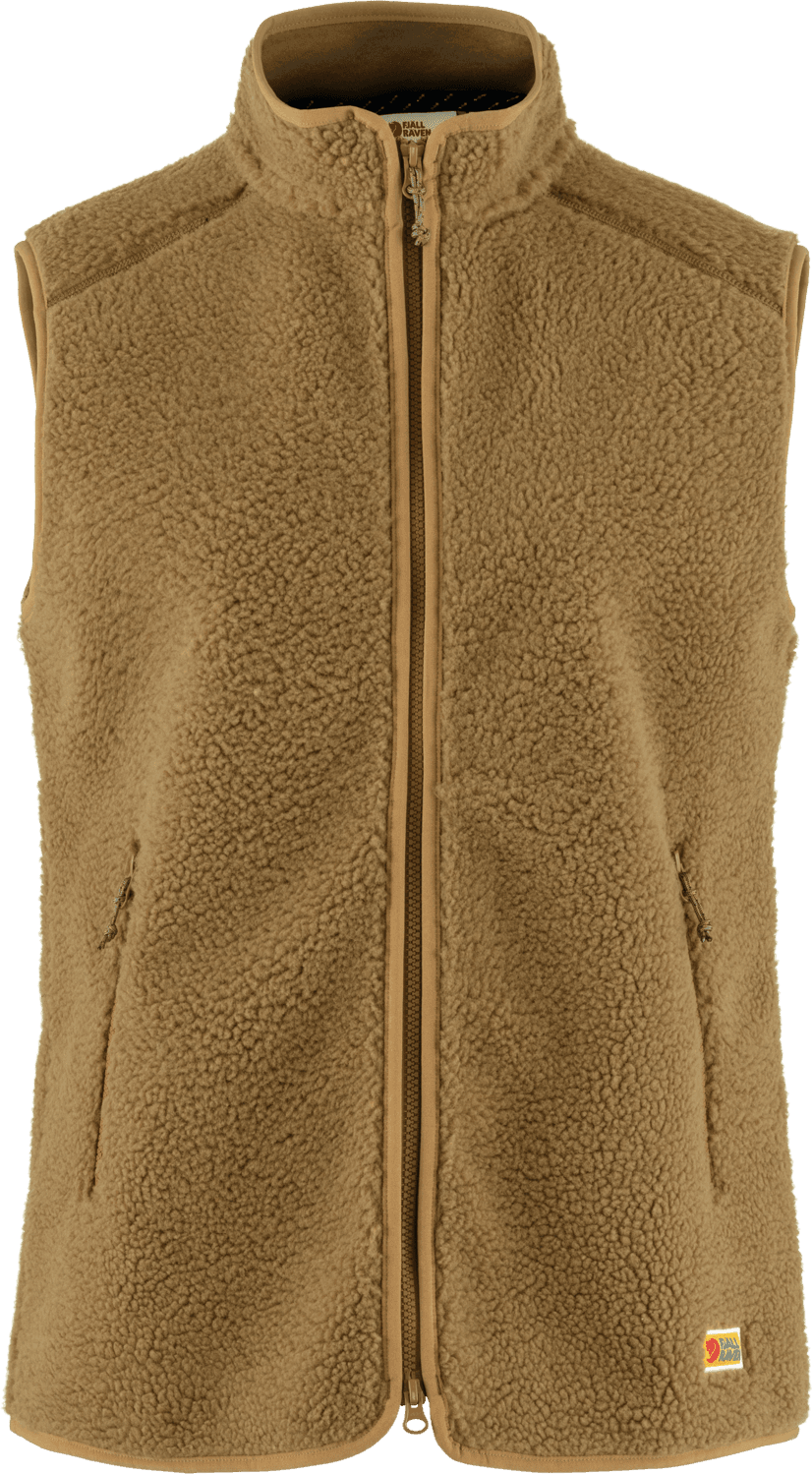 Fjällräven Women's Vardag Pile Fleece Vest Buckwheat Brown