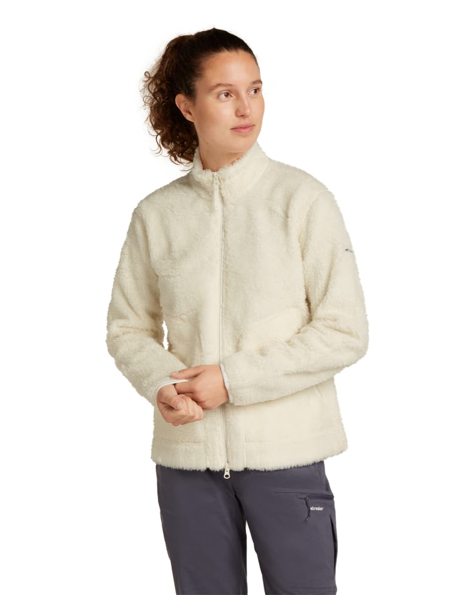 Icebreaker Women's Merino 800 Realfleece High Pile Longsleeves Zip Undyed