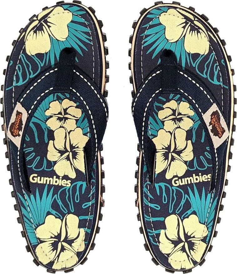 Gumbies Gumbies Unisex Islander Blue Hibiscus
