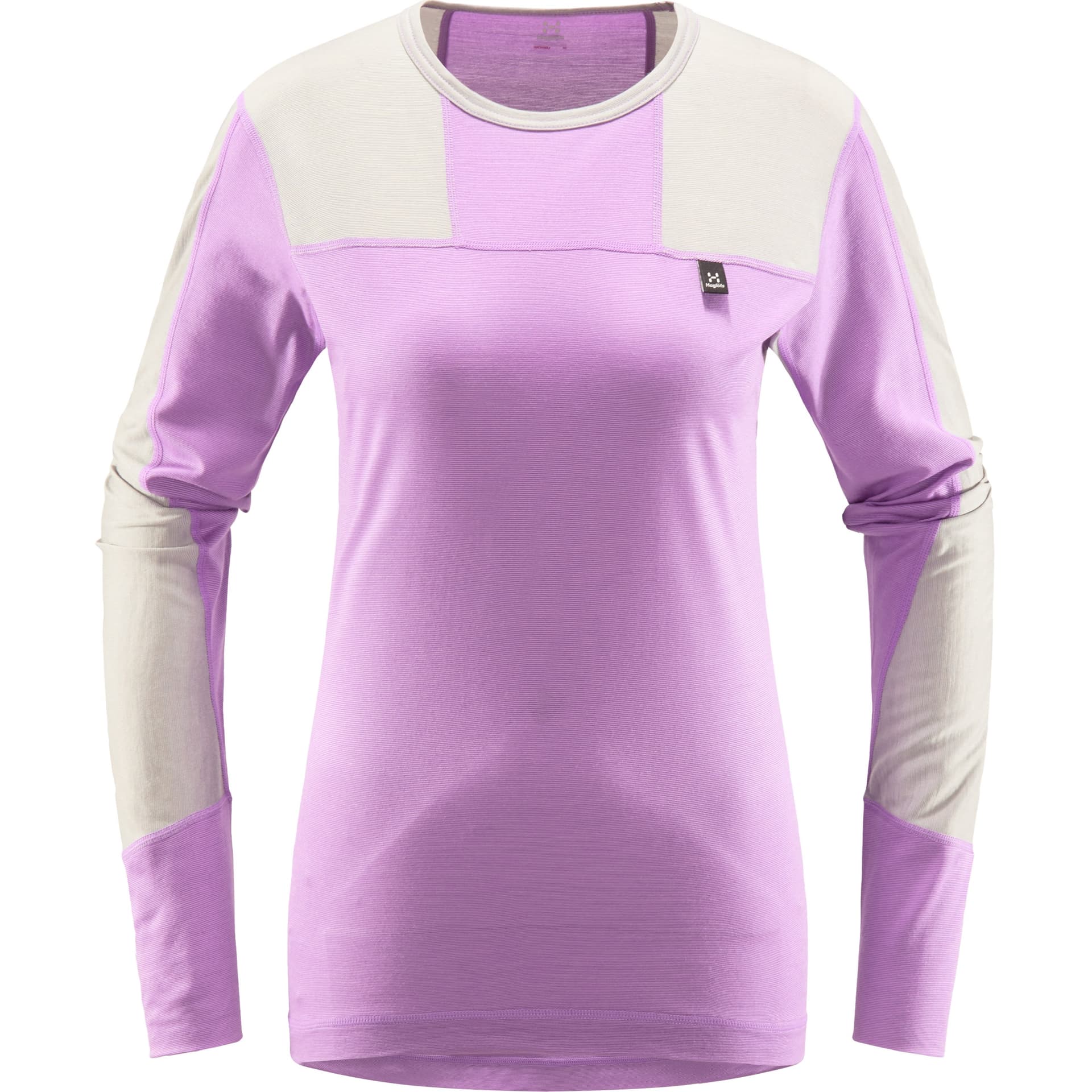 Haglöfs Haglöfs Natural Blend Tech Crew Neck Women Concrete/Purple Ice
