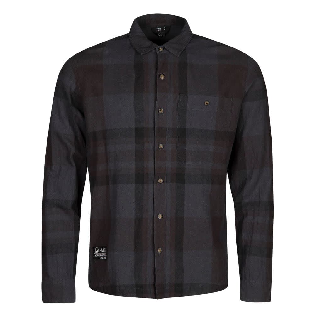 Halti Halti Men's Hiker Trekking Shirt Black Sand Grey Print
